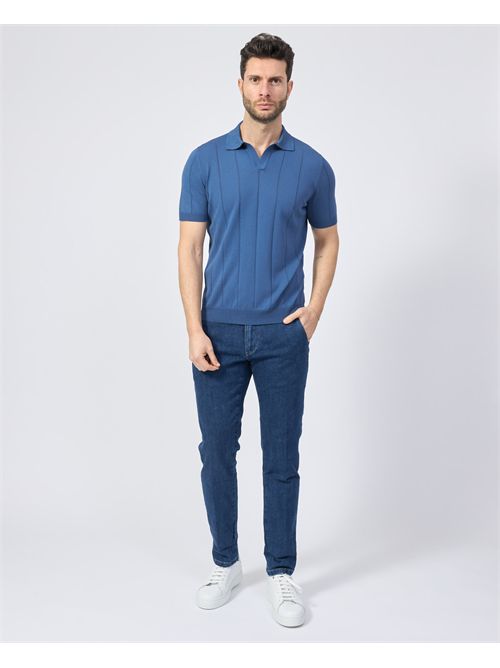 Gran Sasso men's polo in ribbed knit GRAN SASSO | 57191-20660565